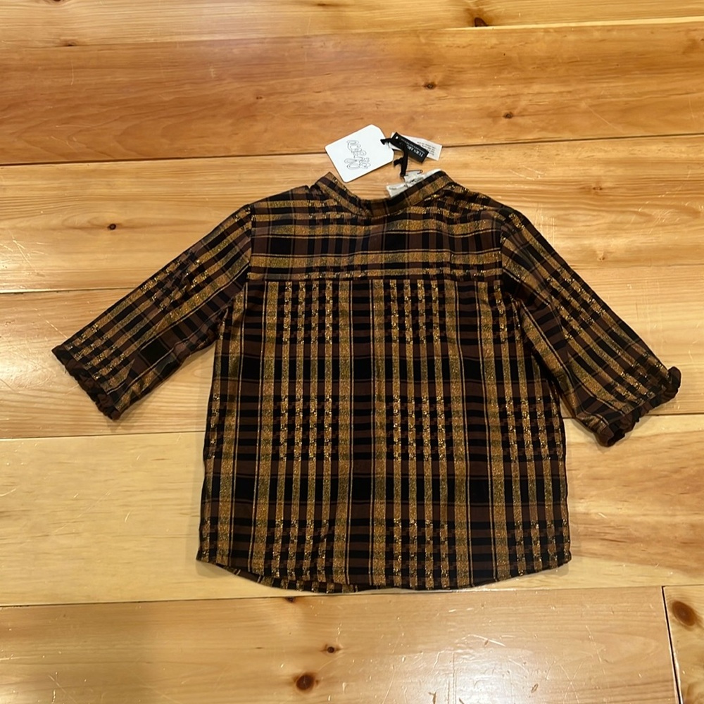 Ace & Jig Brown Plaid Blouse
